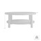 Armen Living Grand Black Aluminum Outdoor Round Conversation Table with Wicker Shelf 840254332744 - alternate 3